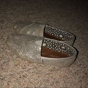 Silver glitter TOMS